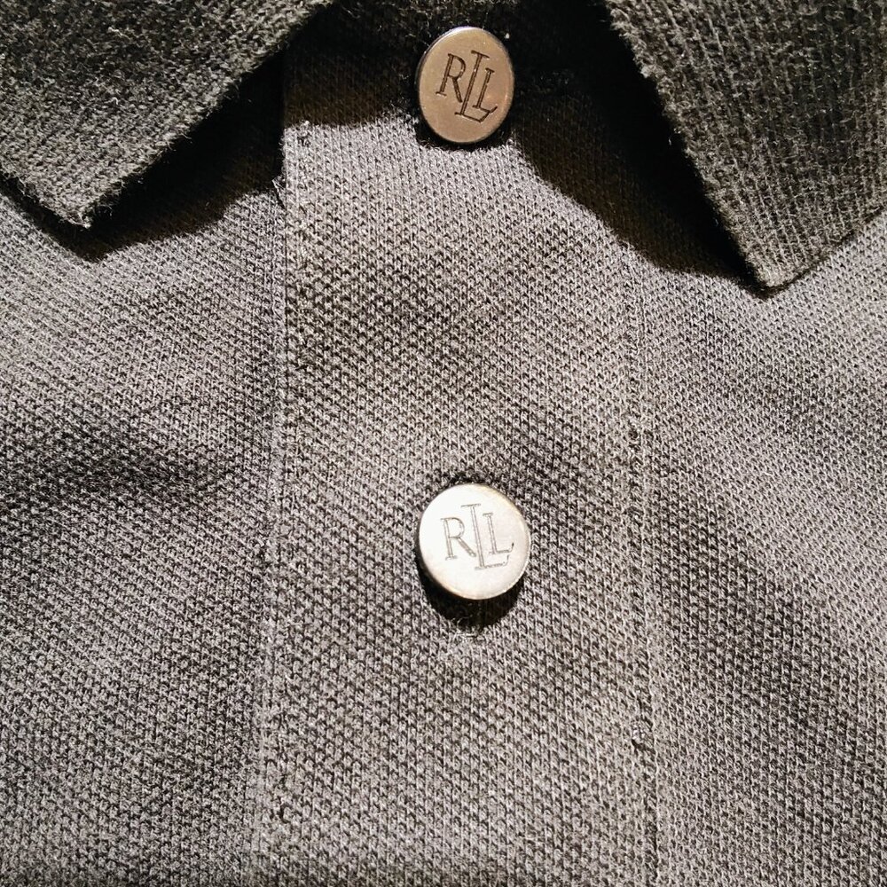 Lauren Ralph Lauren Women's S/P Black on Black Polo - Picture 4 of 8